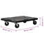 58cm H x 38cm W x 12cm D 543kg  Furniture Trolley