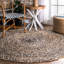 Tapis brun en coton / jute / sisal Kartik-23544323