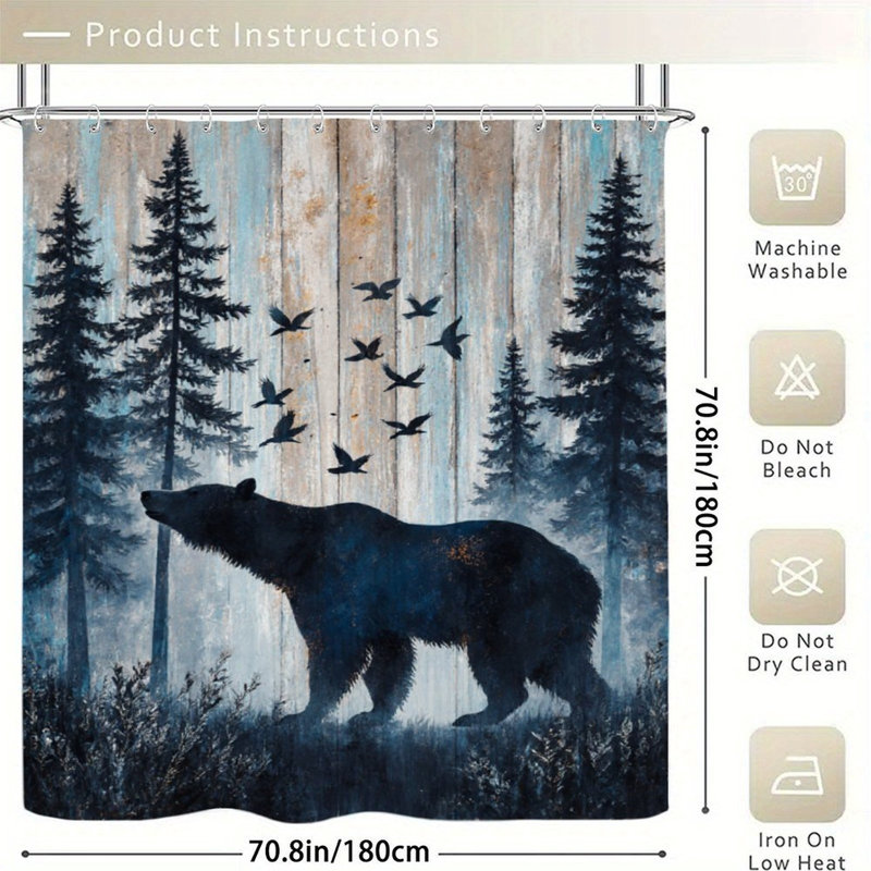 Rideaux de douche Rustic Forest