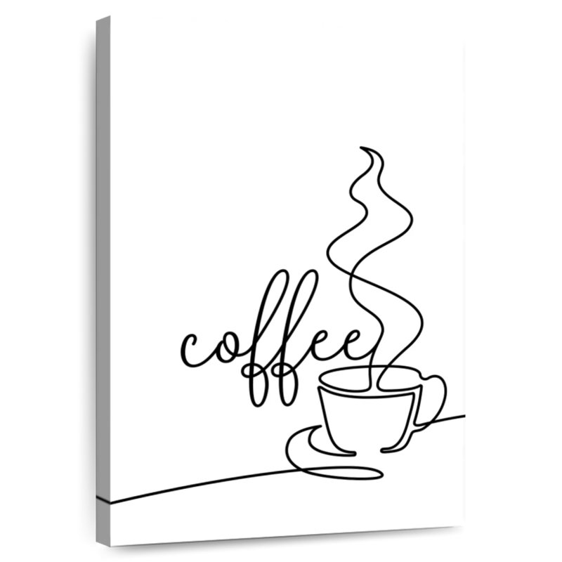 Coffee Cup Typography, 30" H x 20" W