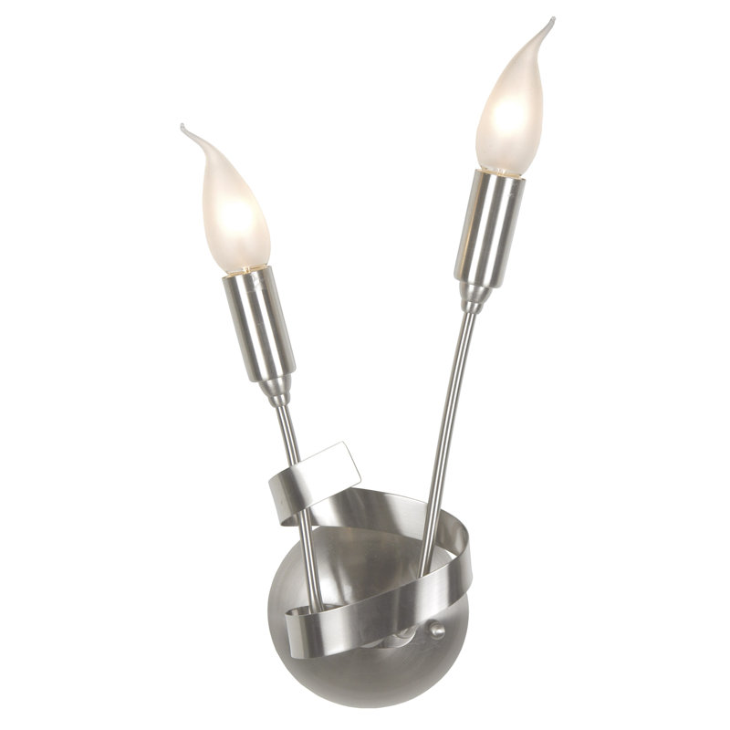 Berkshire Armed Sconce, Nickel Satin