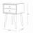 Walnut 2-Drawer Nightstand Small Side End Table with Storage for Bedroom Living Room or Entryway-1646020301