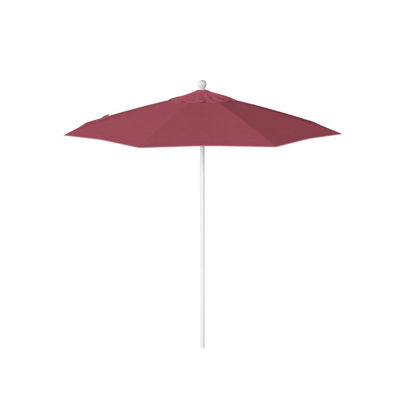 Parasol de marché 90 po Sunbrella, Toile Sunbrella® rose vif, Blanc mat