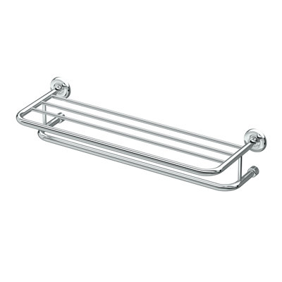 Designer II Wall Mounted Stainless Steel Towel Rack | Bathroom Towel Shelf with Towel Bar