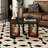 31.5" Black Solid Wood Round Coffee Table