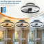 16" Crystal Ceiling Fan with Dimmable LED Light-129700345