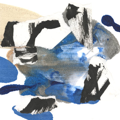 «Eudoxie Blue Collage I on Canvas» par Jodi Fuchs, reproduction