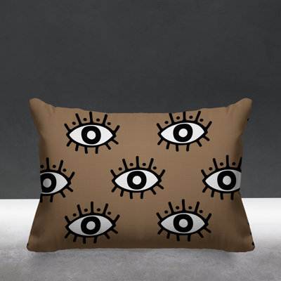 Ankara Evil Eye Indoor/Outdoor Throw Pillow