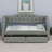 Elegant Daybed Frame with Padded Design, Ambient LED Lighting and Convenient Drawers