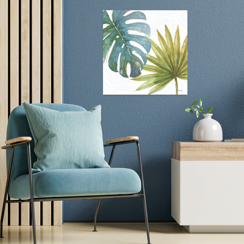 Art tropical tropical, rosé tropical, paysage de palmier, H 18 po x l 18 po