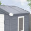 Anglique 4 x 3ft Plastic Shed with Foundation Kit, Vents Grey
