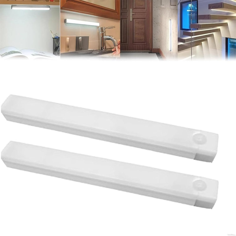Lumières à DEL Capteur intelligent sans perforation, lumières magnétiques rechargeables à DEL avec détecteur de mouvement rechargeable