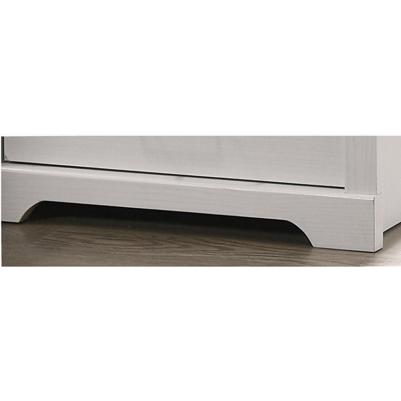 Elara 22"W White 2-Drawer Nightstand Bedside Table with USB charging  Ports, White
