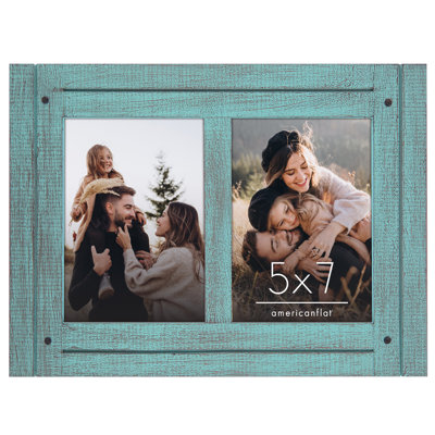 Picture Frame Rustic Turquoise Blue Storage Picture Frame