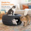 Lit pour chat 2 en 1 Donut Felt Gris foncé en option