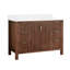 Meuble-lavabo simple 48 po avec comptoir en pierre composite blanc-114525457