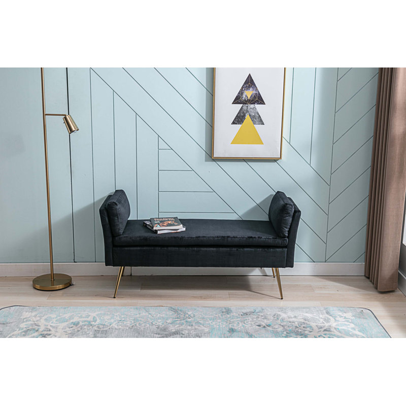 Banc rembourré Markevius, Noir