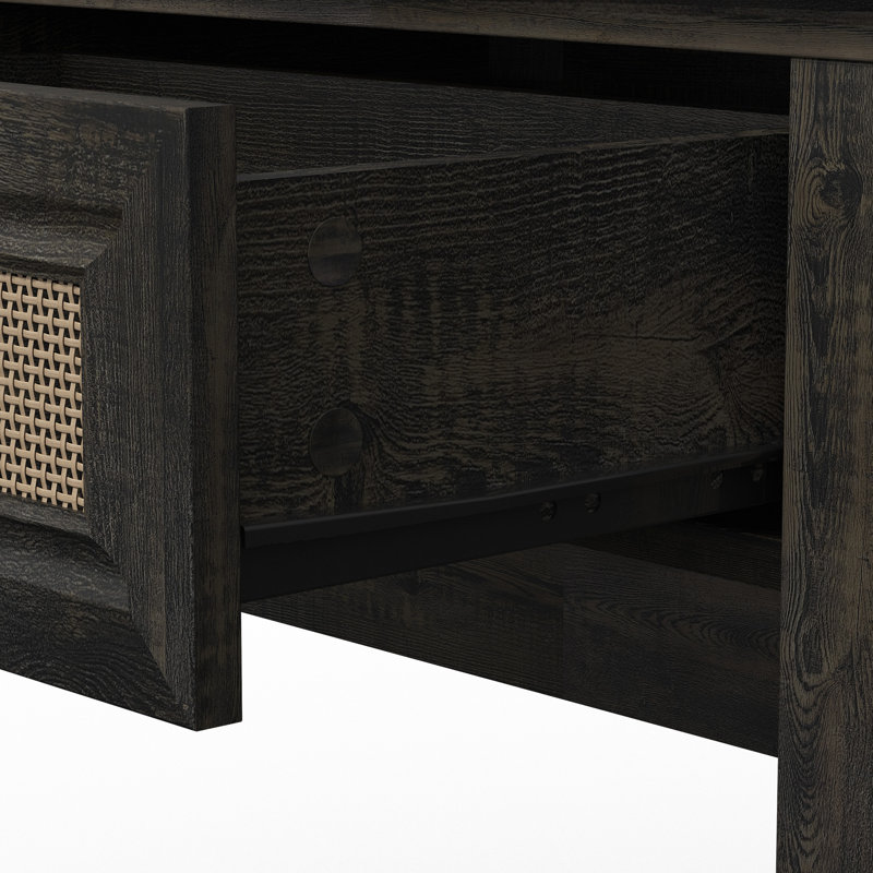 Baksi 39.3" Rattan Console Table, Gray