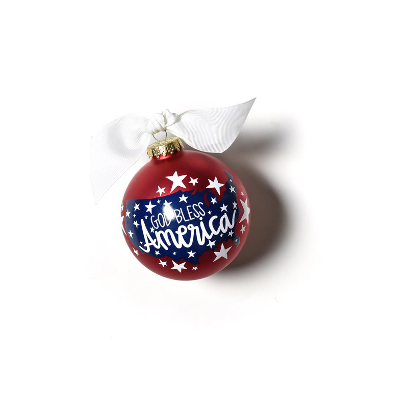 3.93'' Handmade Glass Ball Ornament
