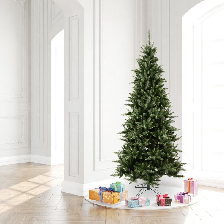 Vickerman 45' Flocked Slim Sierra Artificial Christmas Tree with 250 Warm White LED Lights - 3