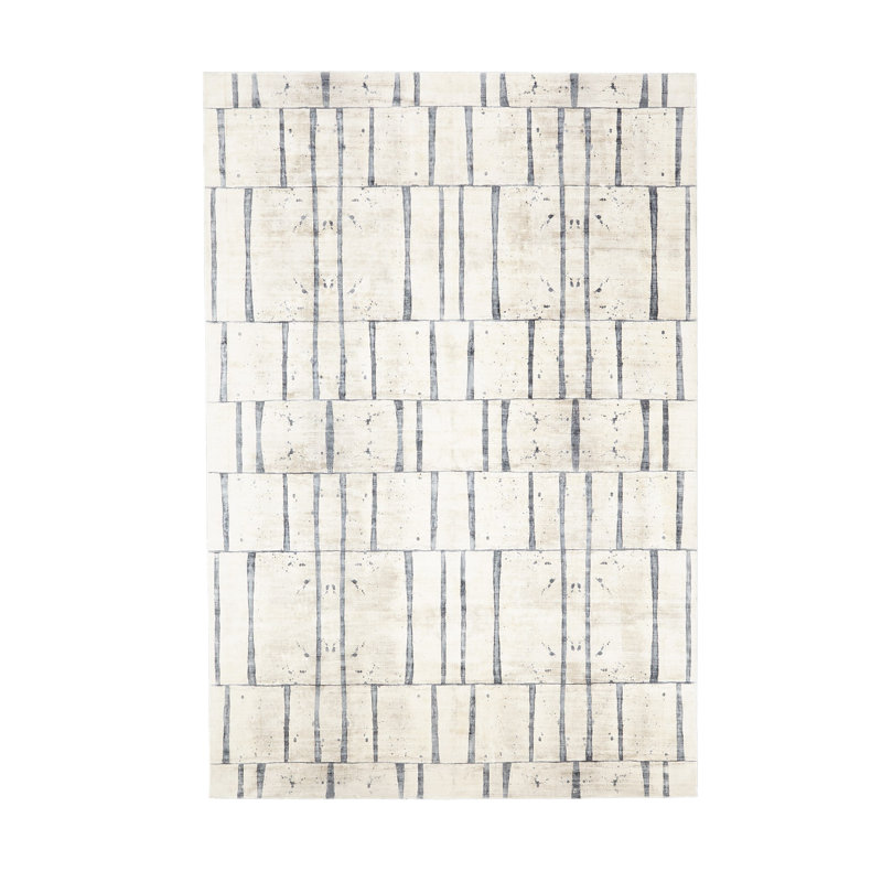 Genome Rug-Blue/Taupe-8' X 10', Rectangle 8' x 10'