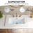 Los Flexi White Drop In Bathroom Sink Ceramic Rectangular with Faucet Hole & Overflow-114023050-114023055