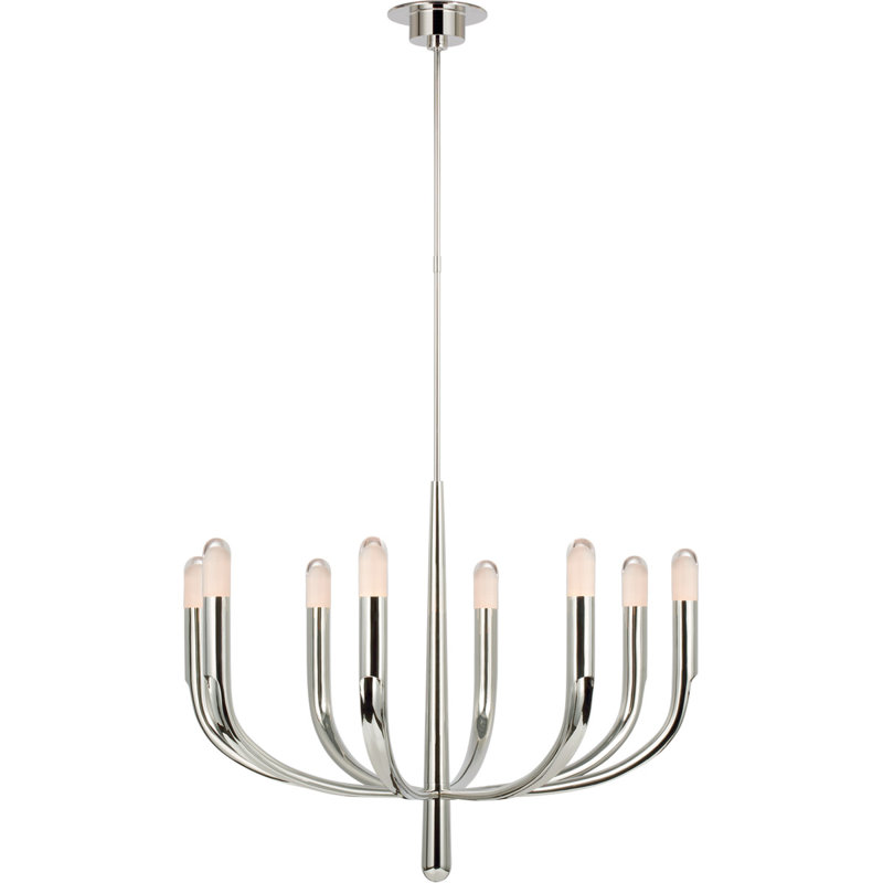 Kelly Wearstler Large Chandelier, Polished Nickel, Clear