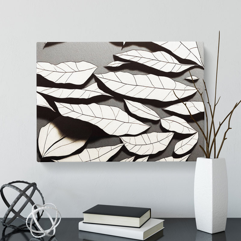Flawless Leaf - Wrapped Canvas Painting, 35cm H x 50cm W x 3cm D