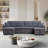 Artemax U-Shape Pull-Out Sleeper Sectional Sofa With Double Storage Spaces