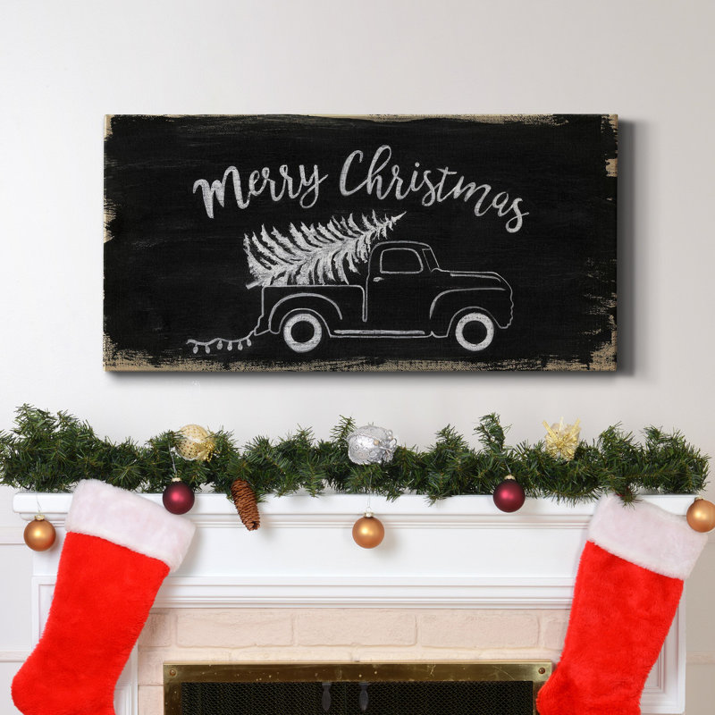 " Merry Christmas Truck ", 20" H x 40" W x 1" D