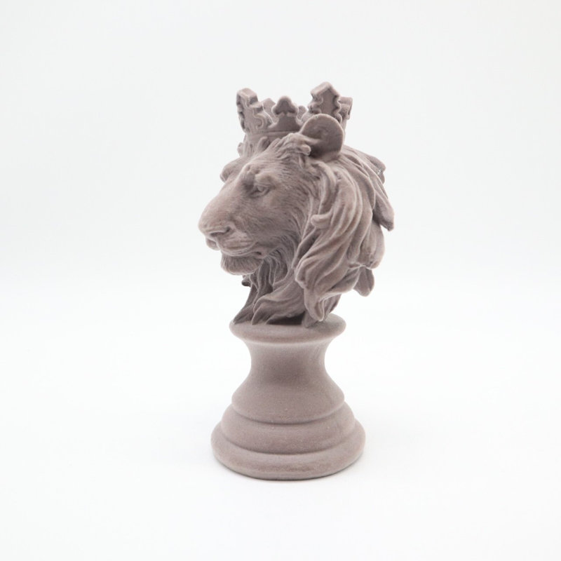 Sculpture de lion Aadishiv, Taupe