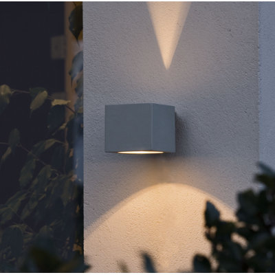 Silver Outdoor Armed Sconce