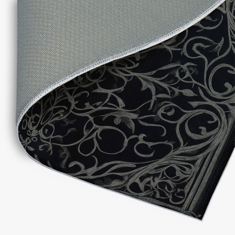 Tapis noir intérieur et extérieur Elegance, Rectangle 4pi x 6 pi