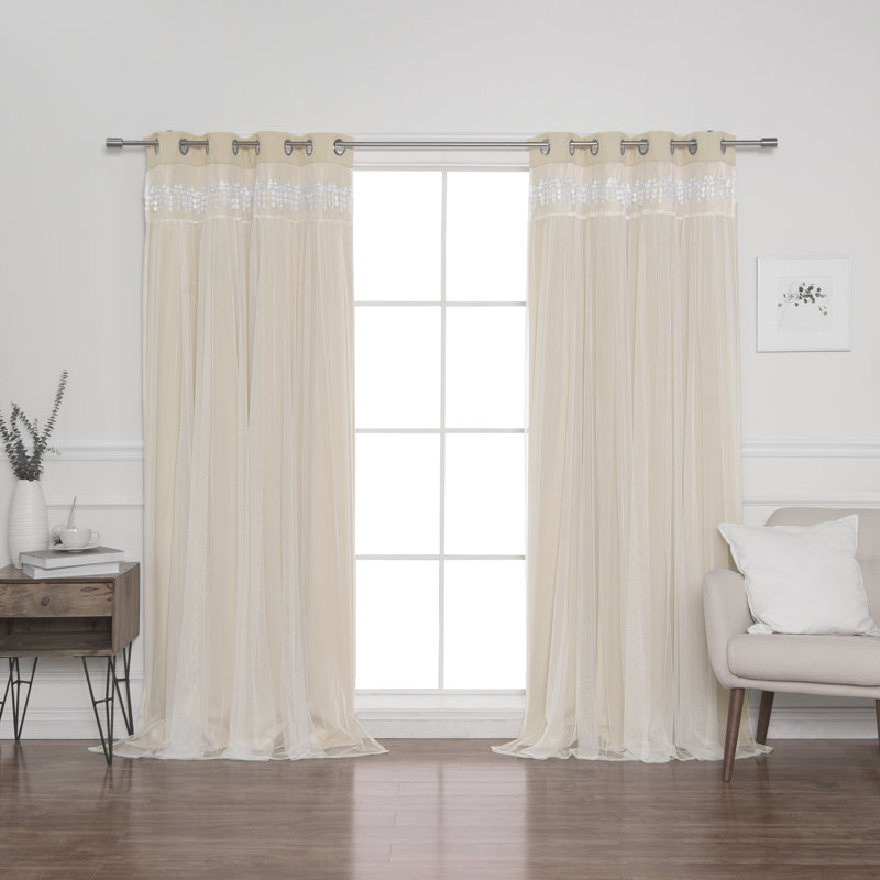 Loar Room Darkening Thermal Curtain Panels, Lilac, 52" W x 96" L