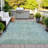 Machine Washable Indoor/Outdoor Xhevrie Teal Rug-112168712