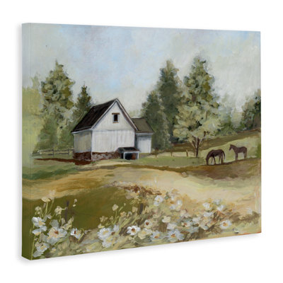 Paysage de grange, toile par Susan Winget