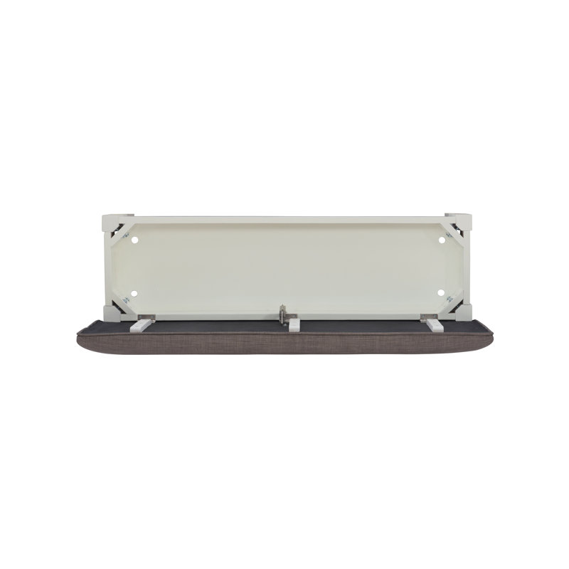 Banc de rangement à couvercle rabattable Eltingville, Taupe