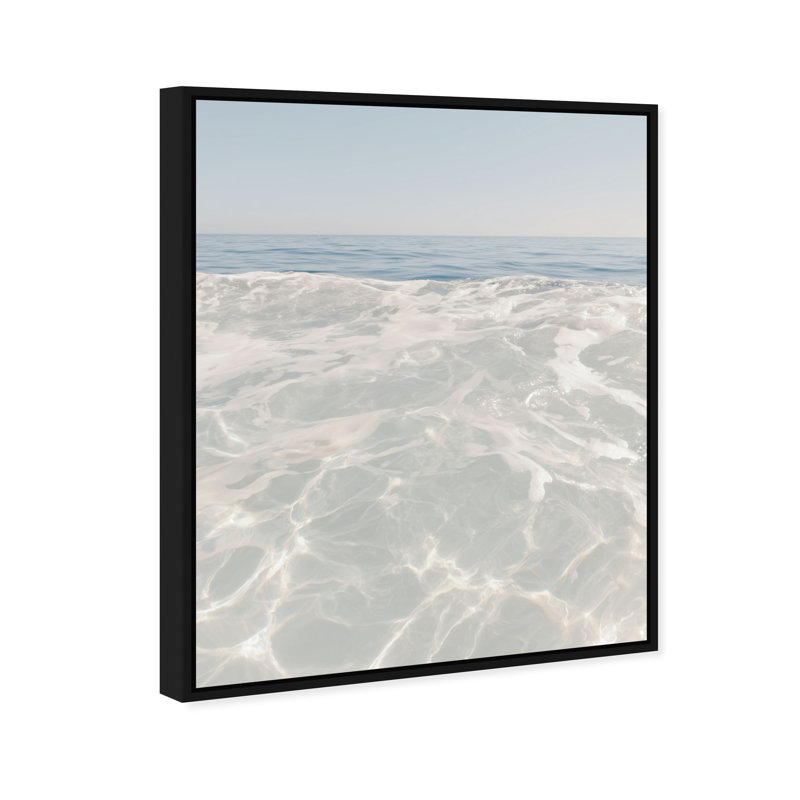 Porcelain Waves Canvas Landscape & Nature Print by Oliver Gal, Black Frame, 16 x 20, 21"H x 25"W, Black Floater Frame