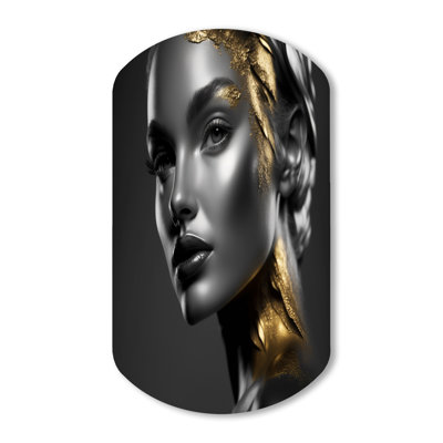 Rabin - Fashion Woman Cylinder Shape Assymterical Metal Wall Art