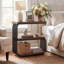 Table de chevet à 3 niveaux avec rangement, table de chevet en C de 25,59 po pour chambre à coucher, ensemble de 2-120876588-123245299