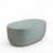 51 inch Turquoise Green Solid Surface Freestanding Soaking Bathtub with Overflow and Pop-up Drain