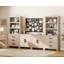 Garde-manger modulaire avec 2 tiroirs et 2 portes, buffet de rangement ouvert en bois de 74,2 po de hauteur, garde-manger Farmhouse avec tablette réglable pour la salle à manger, beige-372995019