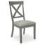 Chaises de salle à manger rembourrées modernes avec sièges rembourrés et dossier à lattes, ensemble de 2