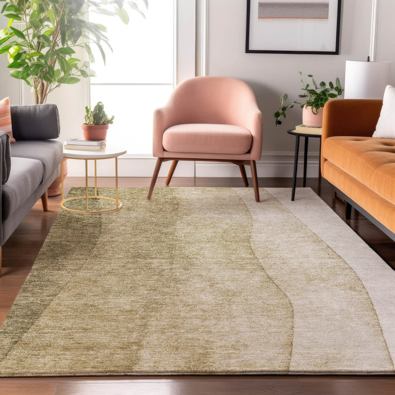 Premium Machine Washable Cerrito Taupe Rug, Rectangle 10' x 14'