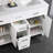 60'' Double Bathroom Vanity with Engineered Marble Top