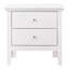 Table de chevet transitionnelle blanche élégante