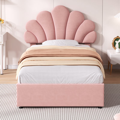 Double Size Ottoman Bed Velvet