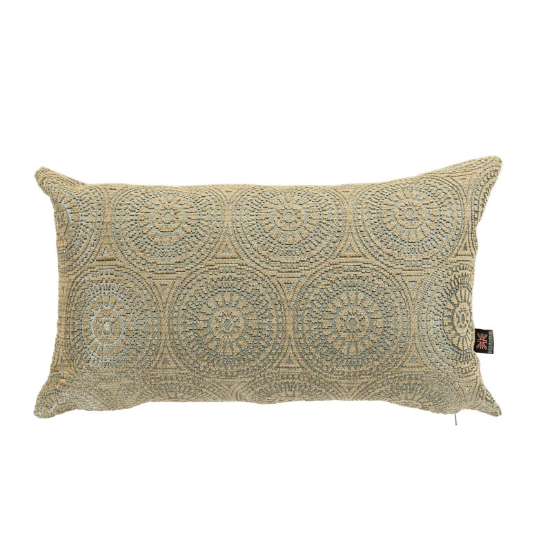 Chilton Geometric Rectangular Cushion, Grey
