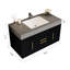 Meuble-lavabo moderne Modern - Meuble-lavabo mural noir élégant avec armoire noire