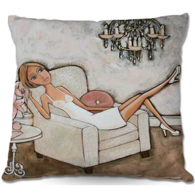 Couch Lily Square Throw Pillow